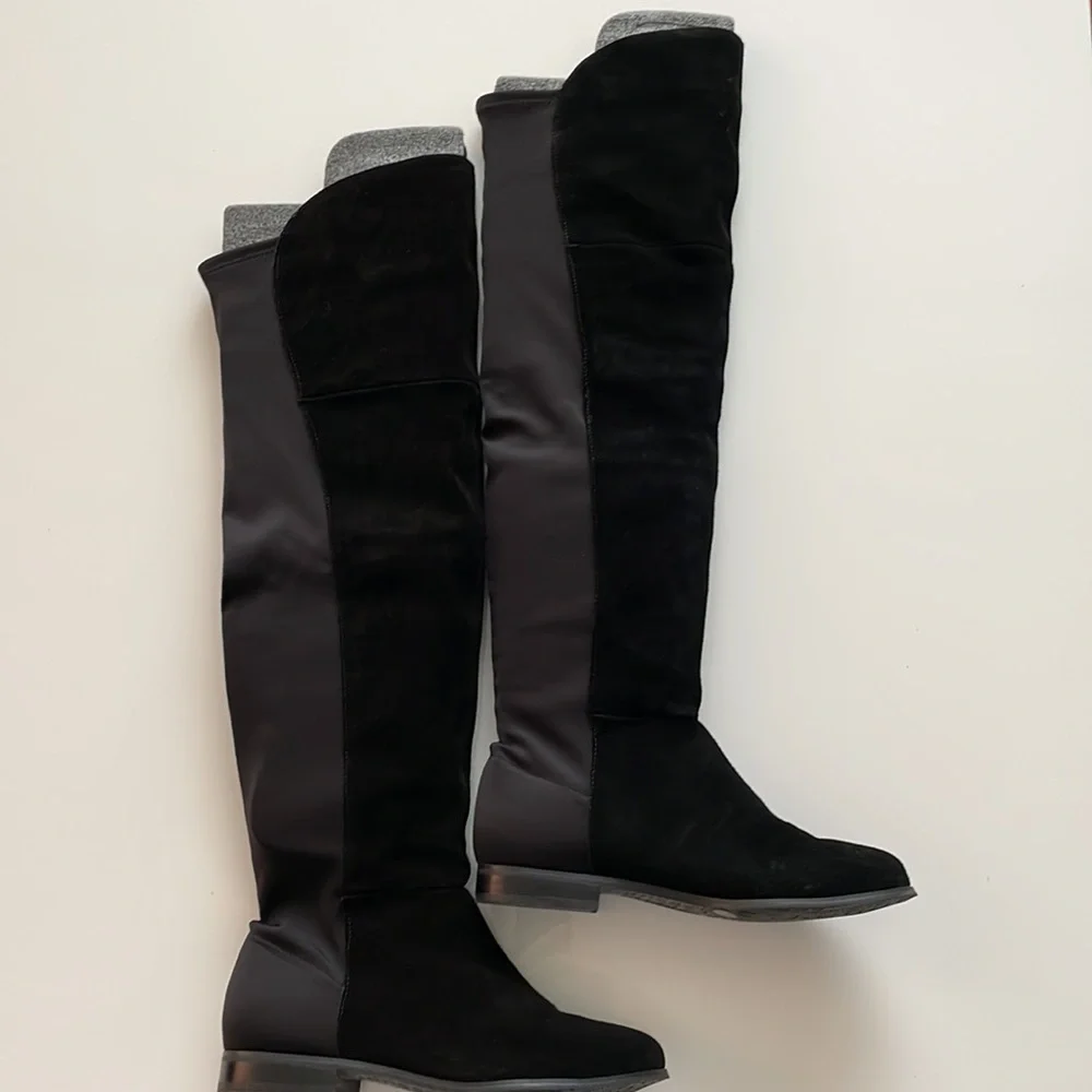 Riley Split Suede Over the Knee Boots